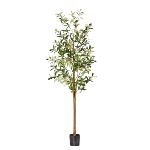 5ft Artificial Olive Trees Indoor, Faux Olive Tree 5 Feet Fake Plants with Realistic Leaves Olive Silk Tree Home Bedroom Housewarming Gifts - Image 1