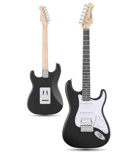 Tostar 39" Solid Body Electric Guitar for Beginner & Intermediate, HSS-SBK - Image 1
