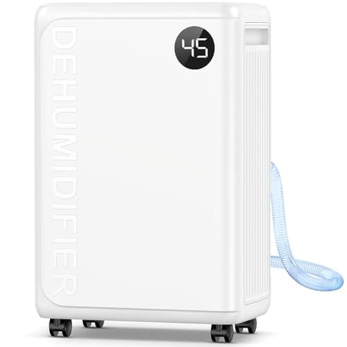 PLUSCENT 32 Pint Dehumidifier for Basement, 2500 sq.ft Dehumidifiers for Home with Drain Hose, 3 Modes, Auto Defrost, 24H Timer, Quiet Smart Humidity Control for Large Room, Bedroom, Bathroom, RV - Image 1