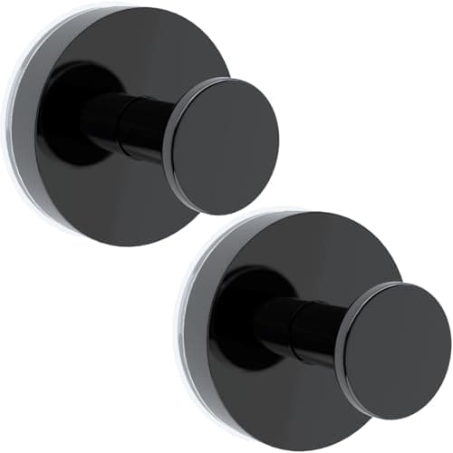 Black Wreath Hangers for Front Door Decor, 22LB Strong Suction Cup Garland Hooks for Christmas Easter Valentine Decorations, Wreath Door Hanger for Glass Window Indoor Outdoor, Reusable Garland Hanger - Image 1