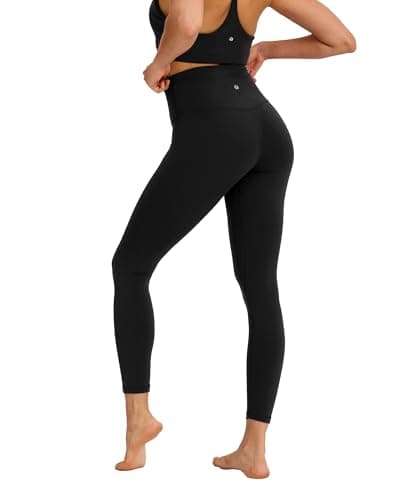 MXYMXY 25" High Waist Yoga Pants for Women – Quick Dry Sculpting Leggings Tummy Control Squat Proof Hidden Pocket for Running Black - Image 1
