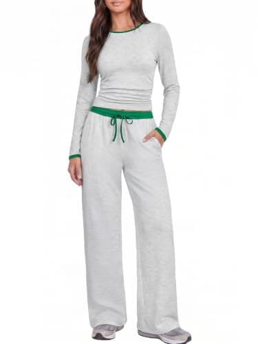 Casly Lamiit Women's 2 Piece Set Casual Fall Outfits Workout Lounge Sets - Image 1