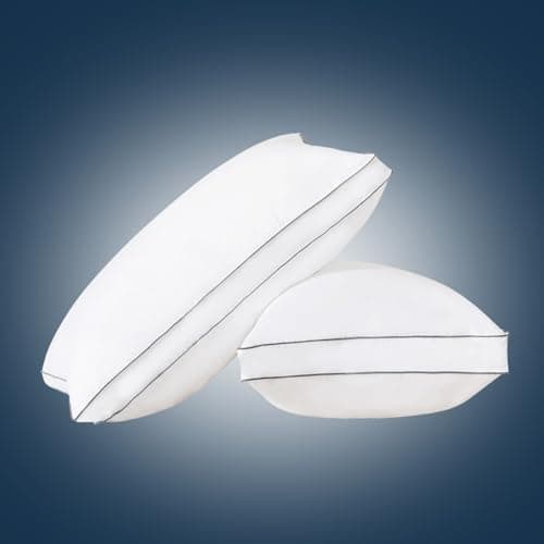 SHOUREN Goose Down Pillows Standard/Queen Size Set of 2, Fluffy Soft Bed Pillows for Sleeping, Down-Filled Pillow Insert with Gusseted Design, Perfect for Back, Side or Stomach Sleepers, 18 * 24"