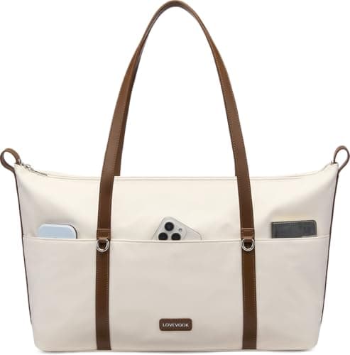 LOVEVOOK Work Tote Bag for Women, 15.6 Inch Laptop Shoulder Bag with Large Cup Holder, Professional Computer Tote Briefcase for Teacher Nurse Office Gym Travel Weekender - Image 1