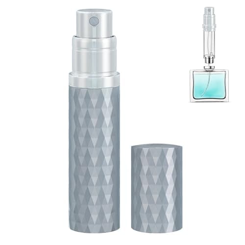 Qavhun Travel Perfume Atomizer Bottle Refillable - 5ml Leakproof Fragrances Perfume Atomizer, Portable Perfume Sprayer, Perfume Refillable Bottle for Traveling (Gray) - Image 1