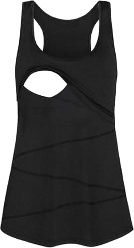Joymom Breastfeeding Shirts for Women, Nursing Tank Tops for Breastfeeding Sleeveless Latched Mama for Park Walking - Image 1