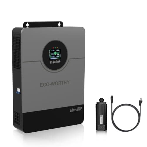 ECO-WORTHY 10000W DC 48V UL1741 Solar Inverter with WiFi,AC Output 120V/240V,Support Parallel,Built-in 2 MPPT Solar Controllers,Max 200A Battery Charging,Parallel Up to 6 Units 48V Inverter Charger - Image 1