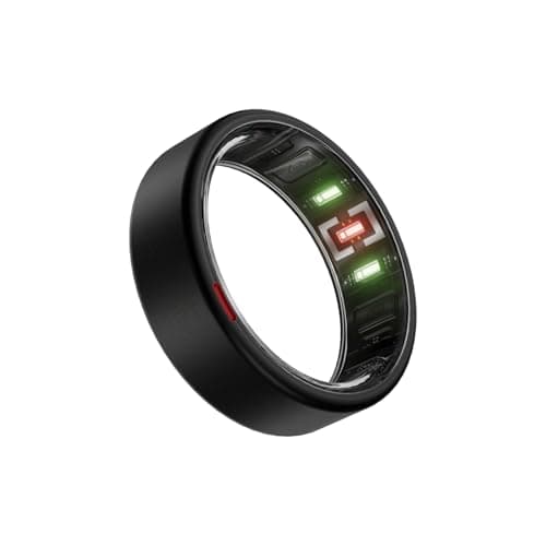 POBOVi Gen 2 Titanium Smart Ring for Women & Men, Sleep & Heart Rate Tracker, No Subscription, Size Before You Buy (Black, 12) - Image 1