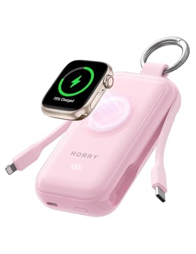 RORRY CharmGo Portable Charger 45W Fast Charging, 10000mAh Keychain Power Bank with Built-in Cables, Battery Pack for iPhone 17/16/15/14/13/12/11 Pro/Max and Apple Watch Ultra/11/10/9/SE, iPad - Image 1