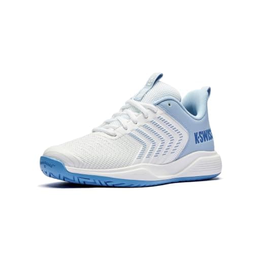 K-Swiss Women's Ultrashot Light Pickleball Tennis Shoe, White/Blue/Multi 7 M - Image 1