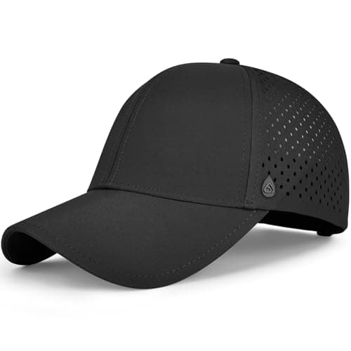 AOPREL Baseball Cap Breathable Mesh Golf Hat Quick Dry Adjustable Baseball Hats for Men and Women Sport Running Workout Black - Image 1