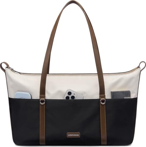 LOVEVOOK Work Tote Bag for Women, 15.6 Inch Laptop Shoulder Bag with Large Cup Holder, Professional Computer Tote Briefcase for Teacher Nurse Office Gym Travel Weekender - Image 1