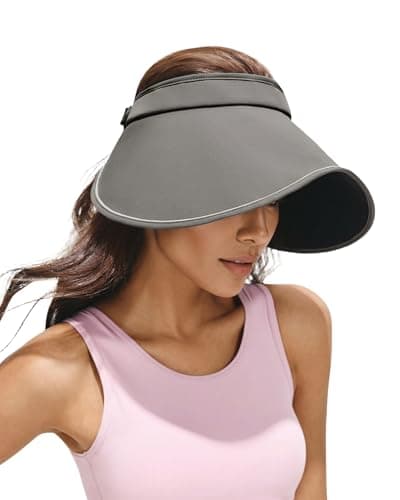 BENEUNDER Wide Brim Sun Hat for Women UPF50+ UV Protection Side Face Coverage Rollable Packable Beach Travel Vacation Grey - Image 1