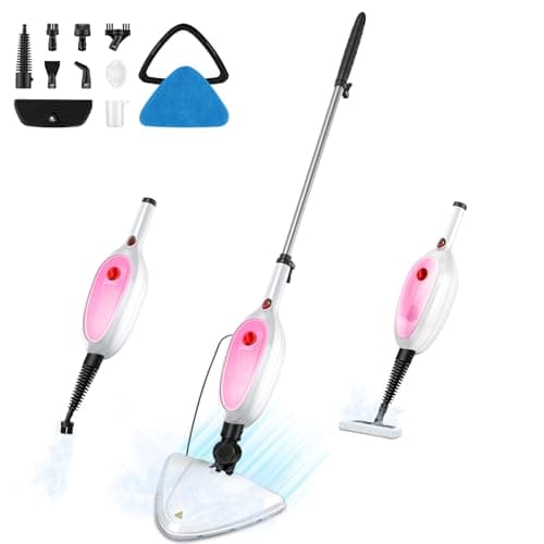 Steam Mop & Detachable Handheld Steamer 2-in-1 Design, 20s Fast Heat-Up, 16FT Power Cord, 10-in-1 Multi-Purpose Steam Cleaner for Hardwood Floors/Carpet/Tile/Grout/Window/Stove for Deep Home Cleaning - Image 1