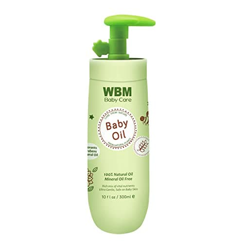 WBM Care Baby Oil | Moisturizing Baby Massage Oil | Mineral Oil-Free with 100% Natural Ingredients and Vitamin E | 10 oz for gentle care and nourishment - Image 1