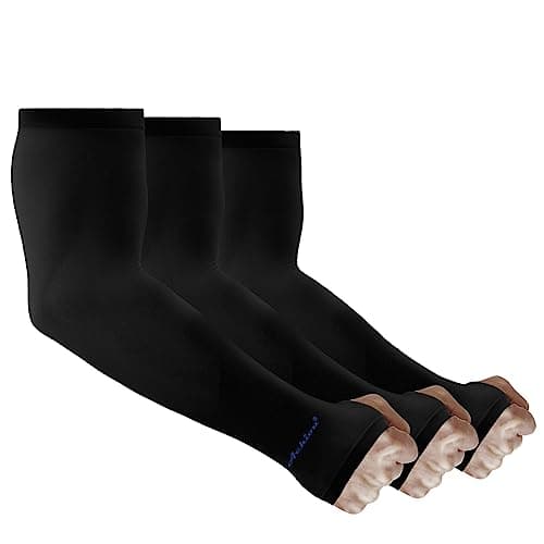 Achiou Arm Sun Sleeves Compression UV Protection Cooling for Men Women Summer Sunblock Basketball Football, Cover Arms Tattoo - Image 1