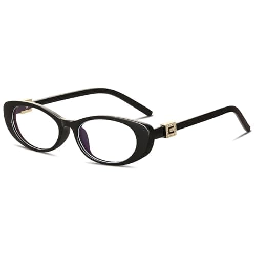 YMRFW Oval Blue Light Blocking Glasses for Women Retro 90s Glasses Computer TV Eyeglasses Anti Eyestrain - Image 1