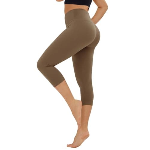 TNNZEET High Waisted Leggings for Women - No See Through Tummy Novelty Workout Yoga Pants with Pockets Reg & Plus - Image 1