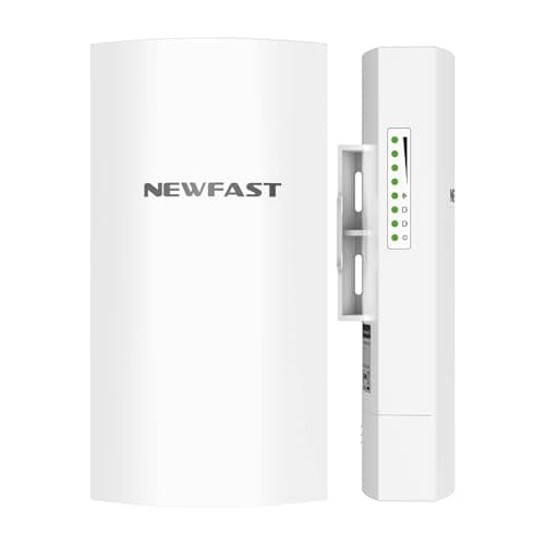 NEWFAST Bridge Point to Point Outdoor B912, 5.8G 3Km Long Range Wi-Fi Bridge IP65 Outdoor Access Point, 300Mbps Wireless Bridge for Extend Network to Barn and Surveillance Range, 2 PCS - Image 1
