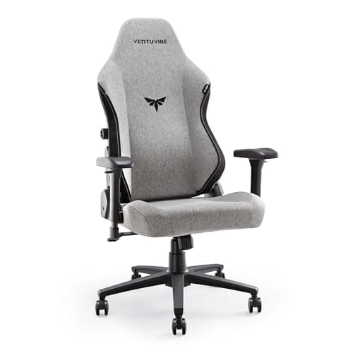 VENTUVIBE Gaming Chair - High Back Ergonomic Computer Chair with Lumbar Support, Video Game Chair-4D Adjustable Armrests,170° Reclining & 320lb Capacity,Fabric,Gray - Image 1
