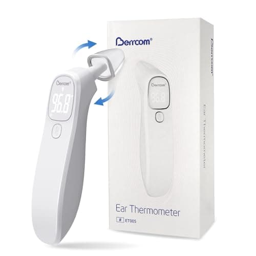 Berrcom 2-in-1 Forehead and Ear Thermometer with Magnetic Probe - Digital Infrared Thermometer for Adults & Babies, LED Display, 1s Reading, Auto Shut-Off - Image 1
