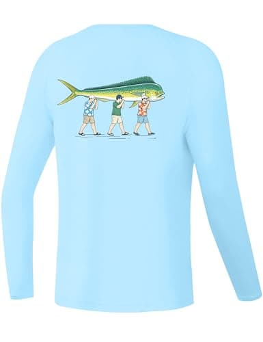 Twekfish Boys UPF 50+ Fishing Shirt Long Sleeve, Youth Sun Protection Rash Guard,Quick Dry Swim Shirts for Water Beach Surf - Image 1