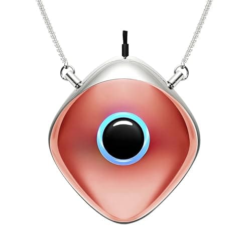 Personal Air Purifier, Chartreey Wearable Air Purifier Necklace, Ture 502 Million/cm³ High-Speed Negative Ion Generator Eliminates Dust, Pollen, Smoke, Maintenance Free(Rose Gold)