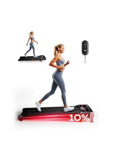 Walking Pad, Treadmill with Incline, 10% Under Desk Treadmill, EAGLOG 2.5HP Portable Treadmills for Home Small Women, Running Machine with Remote Control, 330lbs Capacity - Image 1