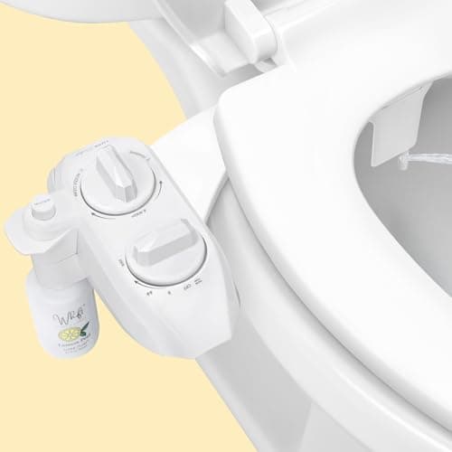 WHIFT 185 Bidet Dual Nozzle, Built-In Deodorizing Spray, Non-Electric Bidet Attachment For Toilet Seat, Easy Slide-In Install, Cold Water, Rear & Feminine Wash, LUXE Bidet (White) - Image 1