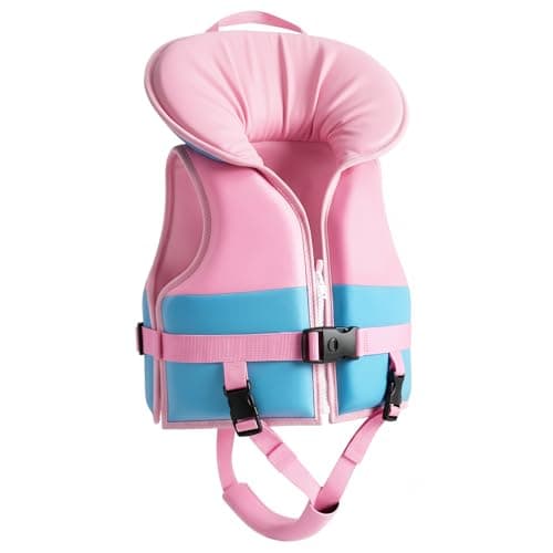 HeySplash Infant Swim Vest, Baby Floaties for 6-24 Months (13-33lbs) with Neck Support, Safety Buckles Training Swim Jacket for 1,2 Years Toddlers,10-20-30 lbs Girls, Beach Pool Float Jumper, Pink - Image 1