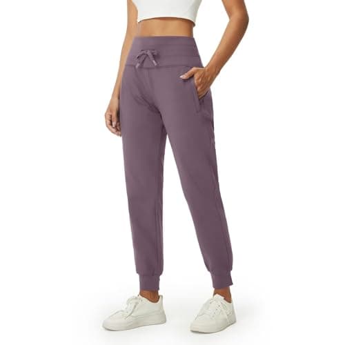 M MAELREG Golf Fleece Joggers for Women with Zip Pockets High Waisted Winter Athletic Tapered Sweatpants for Women - Image 1