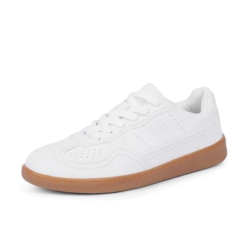Tigeridea Sneakers for Women White Flat Dressy Lace up Womens Sneakers Comfotable Summer Dressy Shoes Women Causal Tennis Shoes Size 9.5 - Image 1