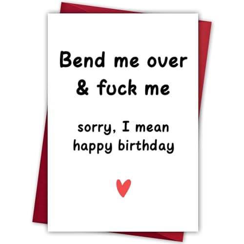 Birthday Gifts for Men Him, Funny Birthday Cards for Men Boyfriend Husband, Unique and Unusual Mens Gifts for Husband, Naughty Gag Couples Gift for Boyfriend, Greeting Cards