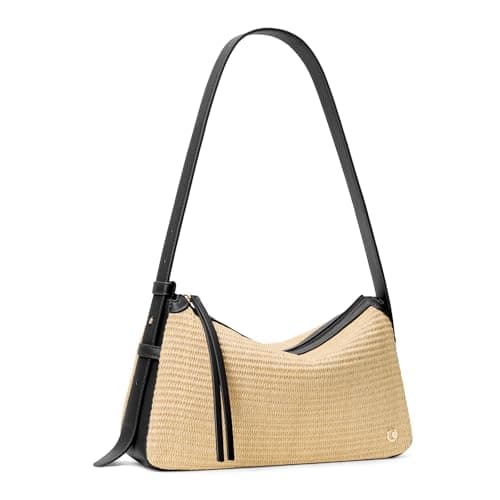 CLUCI Summer Purses for Women, Cute Straw Bag, Beach Shoulder Bag, Woven Handbags with Adjustable Wide Shoulder Strap - Image 1