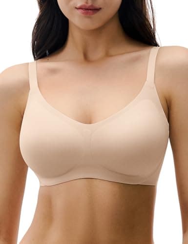 Lehoba Bras for Women No Underwire Push Up Bra Wireless Seamless Bralette Supportive Comfort Everyday Bras, Nude X-Large - Image 1