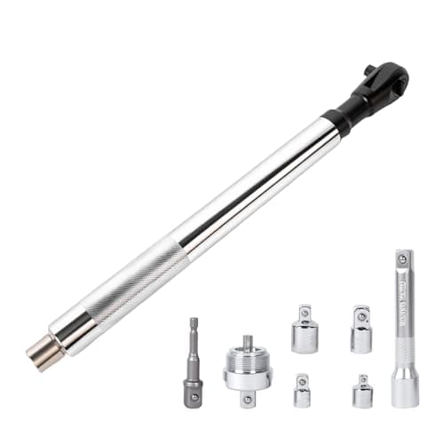 Pneubolt Offset Extension Wrench 1/2" Set, with Electric Ratchet Wrench & Drill Adapter, One Key Switch for Tightening & Loosening, Includes Storage Case for Automobile Repair & Furniture Assembly - Image 1