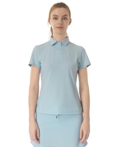 Leapstride Women's Slim-Fit Polo Shirt - UV Protection, Moisture-Wicking, Stretchy Fabric for Golf & Daily Wear - Image 1