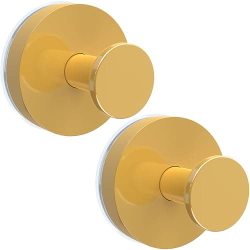 Gold Wreath Hanger, 22LB Strong Suction Cup Hooks for Wreaths on Glass Window, Reusable Garland Hanger for Christmas Easter Decorations, Wreath Holder Welcome Sign Front Door Decor Indoor Outdoor - Image 1