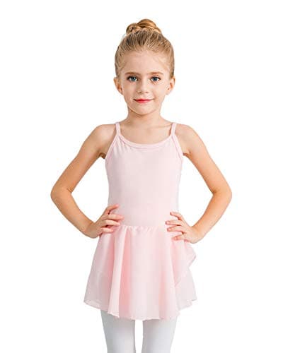 Stelle Toddler Ballet Leotards for Girls,Dance Leotard for Girls,Camisole Toddler Ballet Outfit for Studio Outdoor Daily Wear, Pink 4-5 Years - Image 1