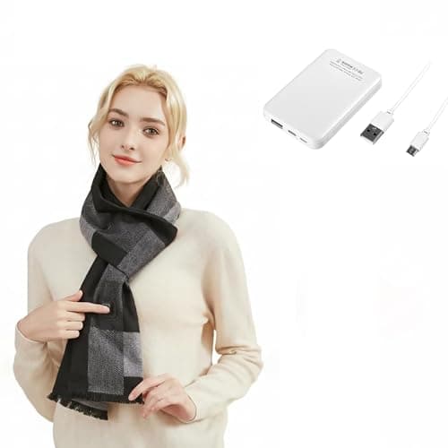 POKUSI Heated Scarf for Women Men, Eletric Heated Scarf with Rechargeable Battery 5000mAh, Ideal Gift for Christmas - Image 1