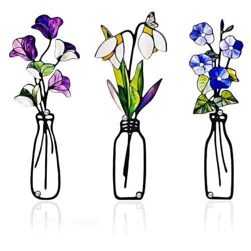 ArtCachet 3-Piece Metal Floral Wall Art - Bathroom Arts & Modern Farmhouse Decor,Home Wall Decors Sculptures for Living Room, Dining Room, Bedroom Wall Decorations & Housewarming Gift(Blue-4) - Image 1