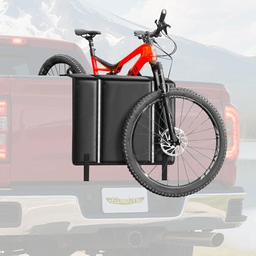 Bumbee Tailgate Bike Pad - Holds 2 Mountain Bikes with Reflective Safety Strips & 2Tool Pockets, for Outdoor Bicycle Transportation - Image 1