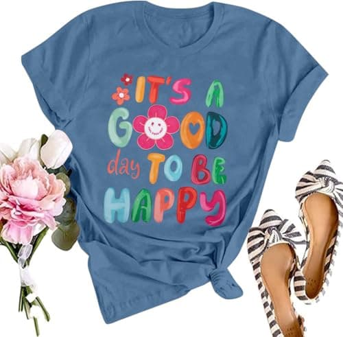 SFHFY Mental Health Shirt Women:Be You Tshirt Be Kind T-Shirt Positive Kindeness Tee Motivational Inspirational Top A-Blue - Image 1