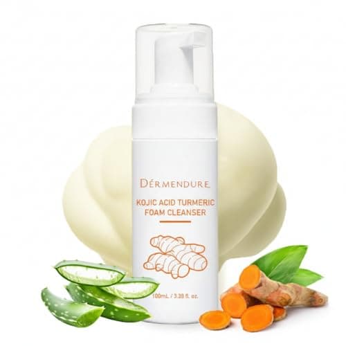 Turmeric Kojic Acid Amino Acids Foam Cleanser – Gentle Cleansing, Face & Body Brightening, Kojic Acid Cleanser Exfoliating, Turmeric Cleansing for Dark Spots, Uneven Skin Tone, 100ml - Image 1