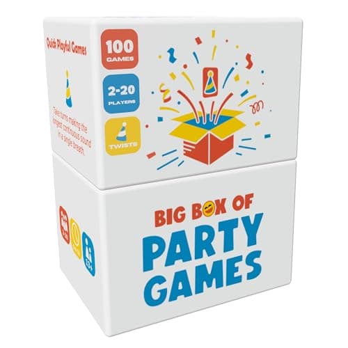 Big Box of Party Games - 100 Game Night Card Games for Large Groups | Icebreakers, Team Building & Family Games | 2-20 Players | Party Games for Adults and Teens - Image 1