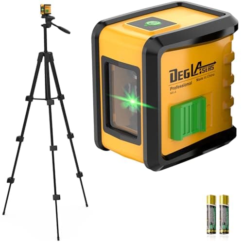 Self Leveling Laser Level with Tripod,DEGLASERS Green Cross Line Laser Level,Lazer Leveler Tool for Picture Hanging Construction Floor Tile Wall Home Renovation, Indoor Project, Battery Included - Image 1