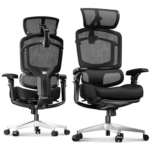 FLEXISPOT ErgoX-PRO Ergonomic Office Chair with Footrest Black – Cloudtech Cushion, 5D Lumbar, 7D Armrests, 4D Headrest, 551LBS Capacity – Office, Gaming, Home - Image 1