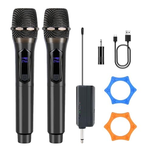 Wireless Karaoke Microphone dynamic Mic Up160ft range handheld plug-and-play design rechargeable Compatible with karaoke machines and PA systems Ideal for party、church Singing and other scenarios - Image 1