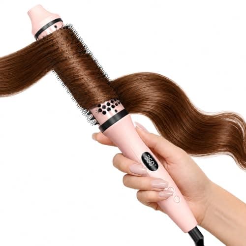 Bopcal Dual Voltage Thermal Brush, 1.5" Heated Round Brush for Smooth Blowout Look, Hot Brush for Volume, Soft Curls & Polished Ends, Negative Ions, 6 Heat Settings, Auto Shut-Off - Image 1