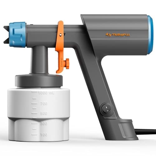 Tilswall Paint Sprayer, Electric Spray Gun with 1000mL Container, 3 Nozzles (1.3/1.8/2.6mm), 3 Spray Patterns, Adjustable Flow Control for Furniture, Cabinets, Walls, Fence and DIY Painting, Gray - Image 1